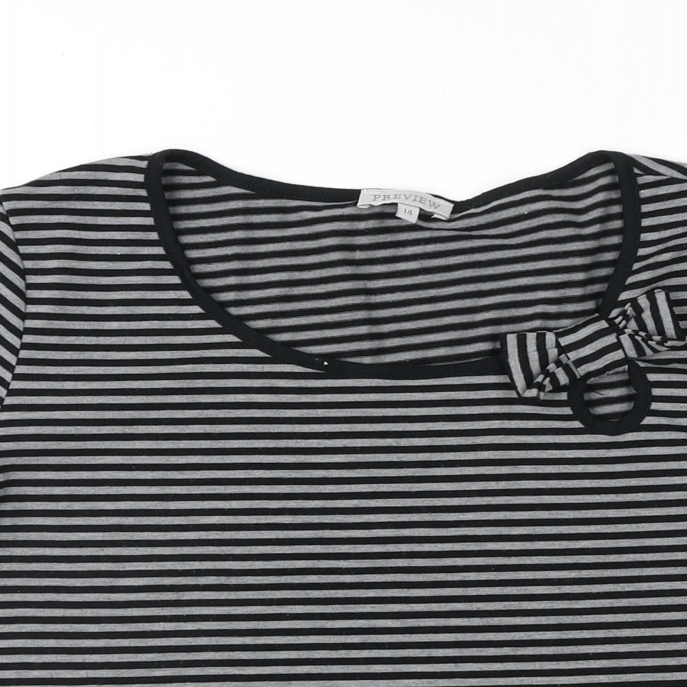 Womens UK Size 14 Preview Grey Basic T-Shirt