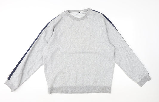 Topman Mens Grey Cotton Pullover Sweatshirt Size XL