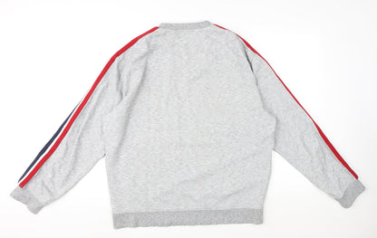 Topman Mens Grey Cotton Pullover Sweatshirt Size XL