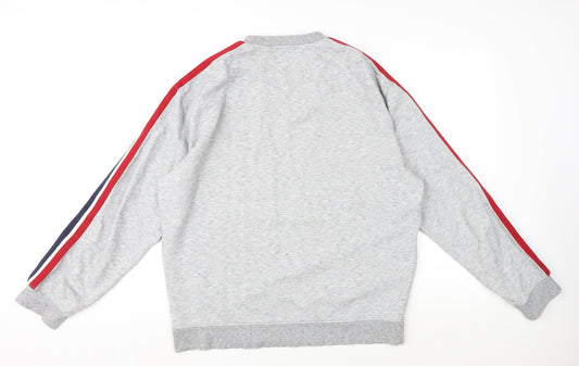 Topman Mens Grey Cotton Pullover Sweatshirt Size XL