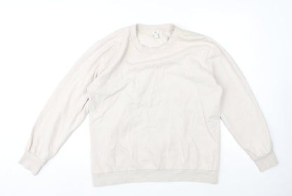 Mens UK Size L River Island Beige Pullover Sweatshirt