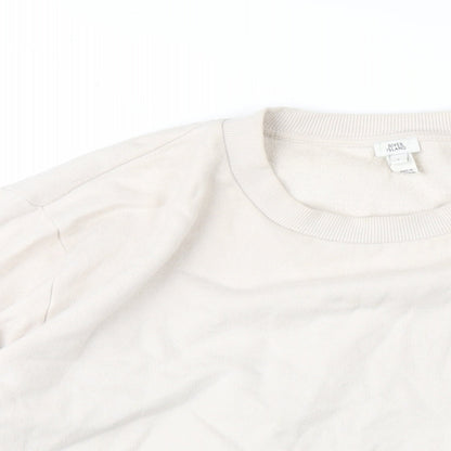 Mens UK Size L River Island Beige Pullover Sweatshirt