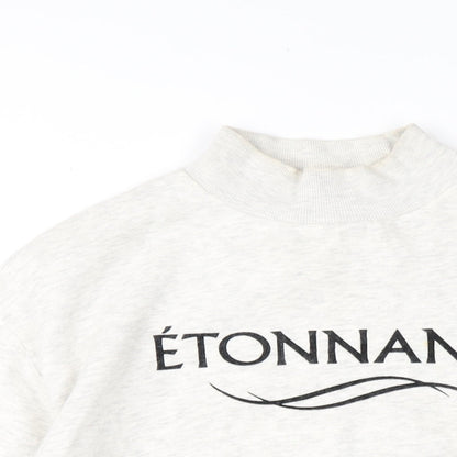 H&M Womens Grey Cotton Pullover Sweatshirt Size XS Pullover - Etonnante