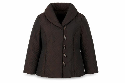 Womens UK Size 14 Alex & Co. Brown Quilted Coat