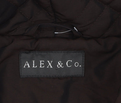 Womens UK Size 14 Alex & Co. Brown Quilted Coat