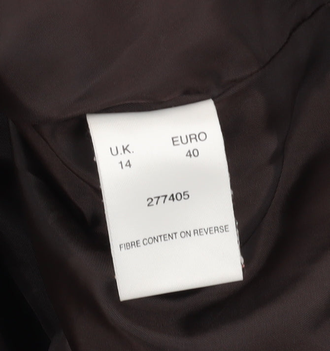 Womens UK Size 14 Alex & Co. Brown Quilted Coat
