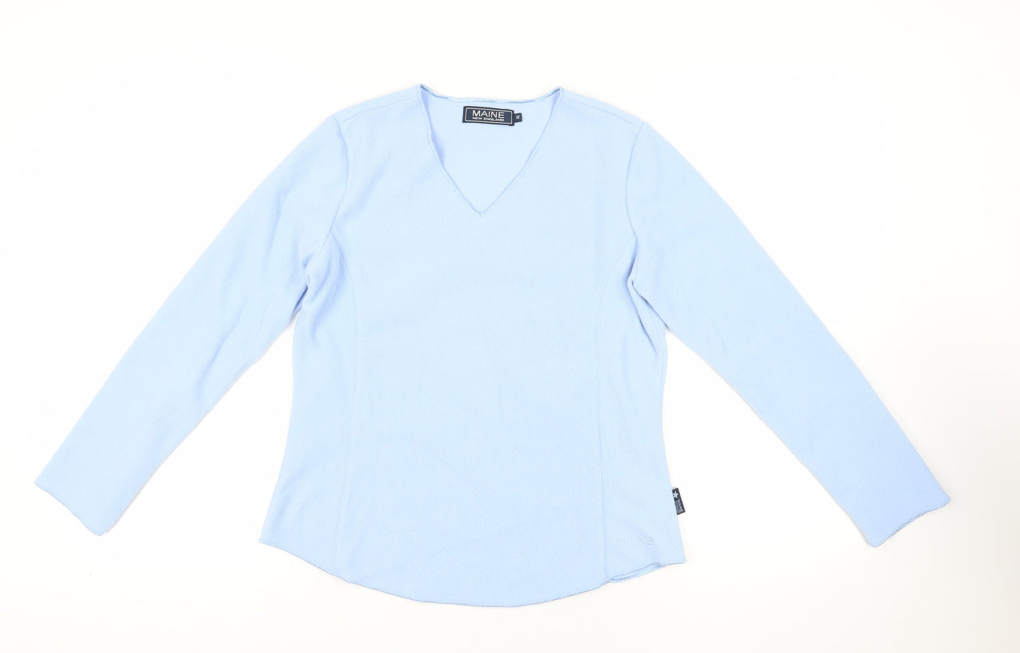 Womens UK Size 12 Maine New England Blue Basic Blouse