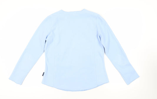 Maine New England Blue V-Neck Blouse Size 12