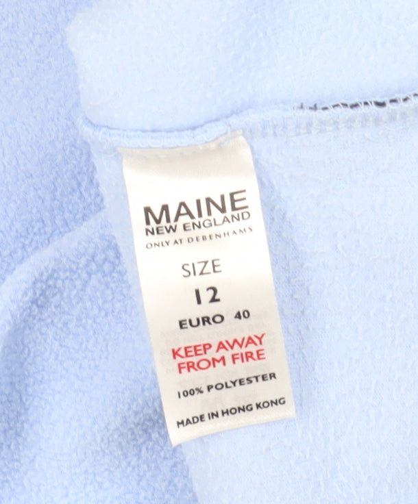 Womens UK Size 12 Maine New England Blue Basic Blouse