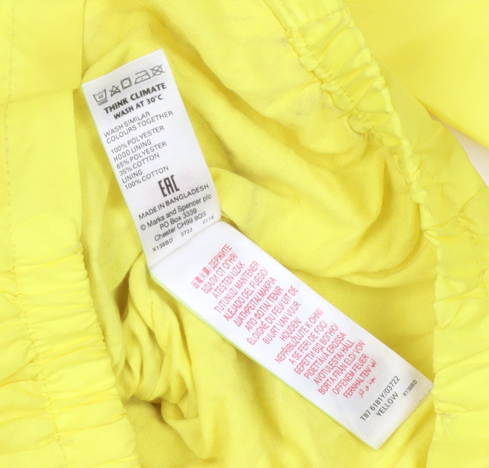 Yellow Marks and Spencer Hooded Windbreaker Jacket 13-14