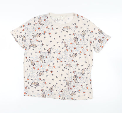 Womens UK Size 10 Marks and Spencer Beige Basic T-Shirt