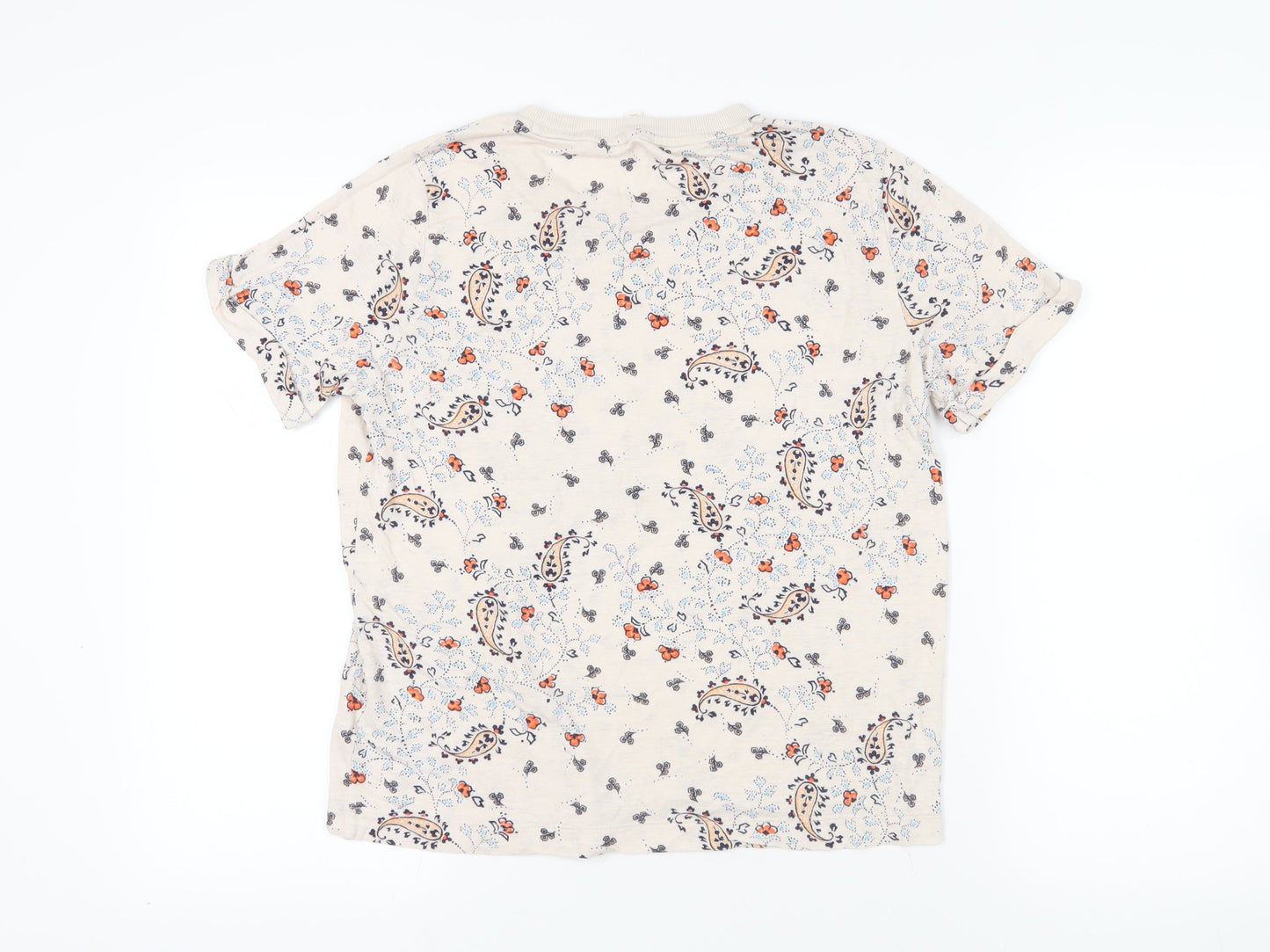Womens UK Size 10 Marks and Spencer Beige Basic T-Shirt