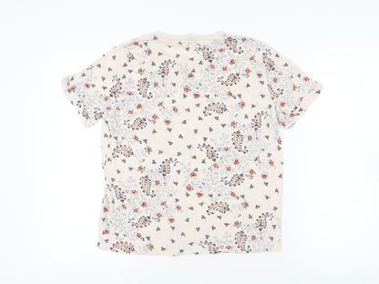 Womens UK Size 10 Marks and Spencer Beige Basic T-Shirt
