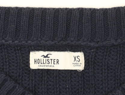 Womens UK Size XS Hollister Blue Jumper Jumper
