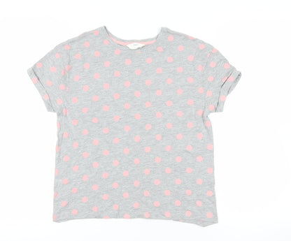 Womens UK Size S Marks and Spencer Grey Basic T-Shirt