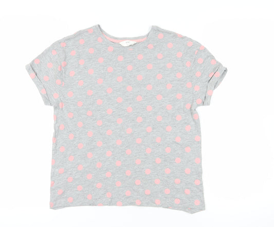 Womens UK Size S Marks and Spencer Grey Basic T-Shirt