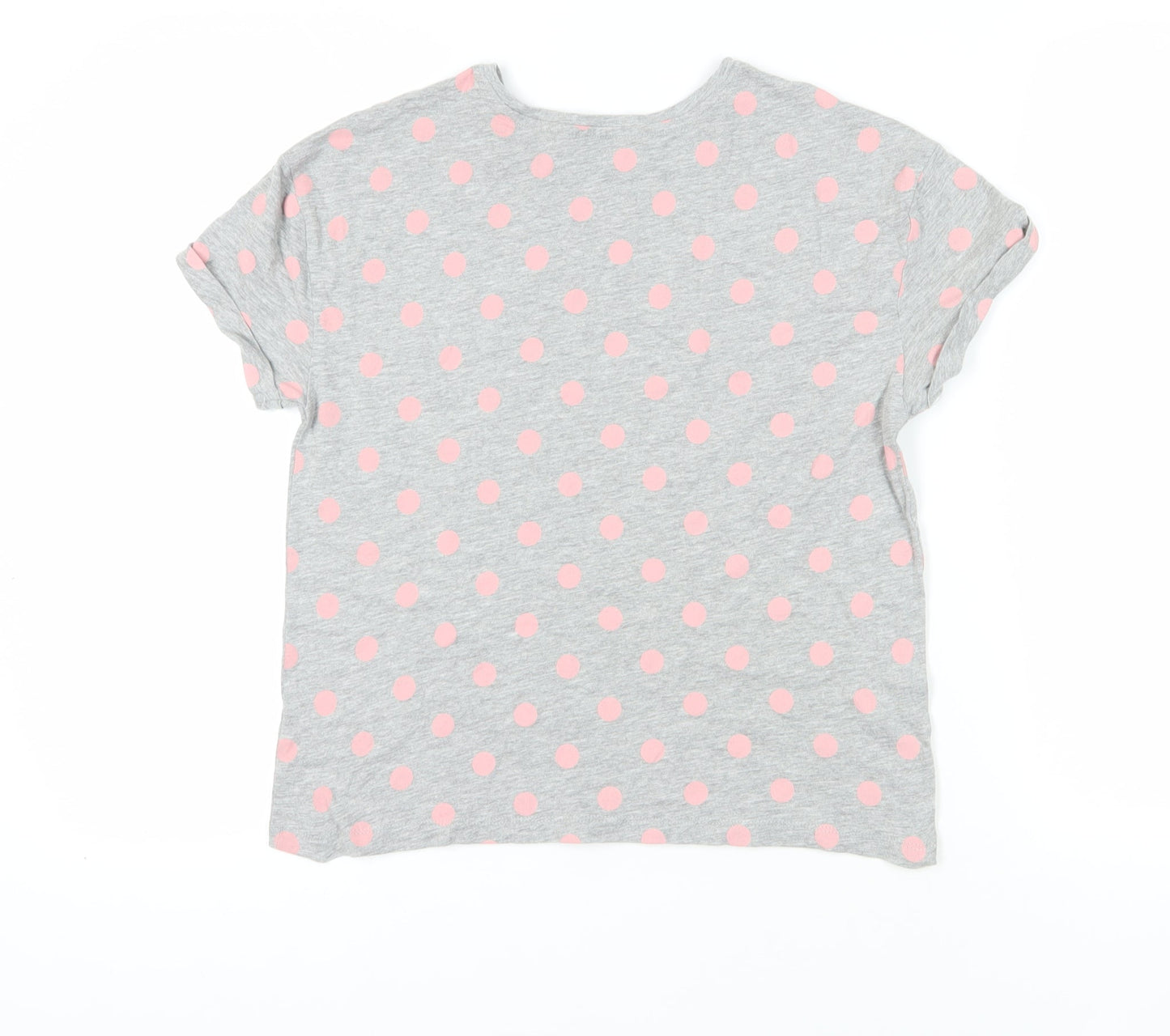 Womens UK Size S Marks and Spencer Grey Basic T-Shirt