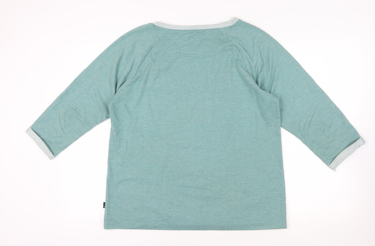 Back view of Trigema Green Wolf Graphic Pullover Sweatshirt XL