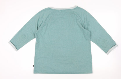 Back view of Trigema Green Wolf Graphic Pullover Sweatshirt XL