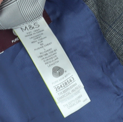 Mens UK Size 40 Marks and Spencer Regular Grey Suit 2 Piece