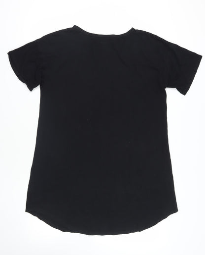 Womens UK Size 16 Marks and Spencer Black Basic T-Shirt