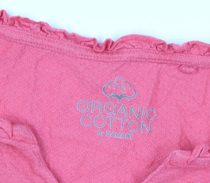 Damart Pink Organic Cotton T-Shirt, Short Sleeve