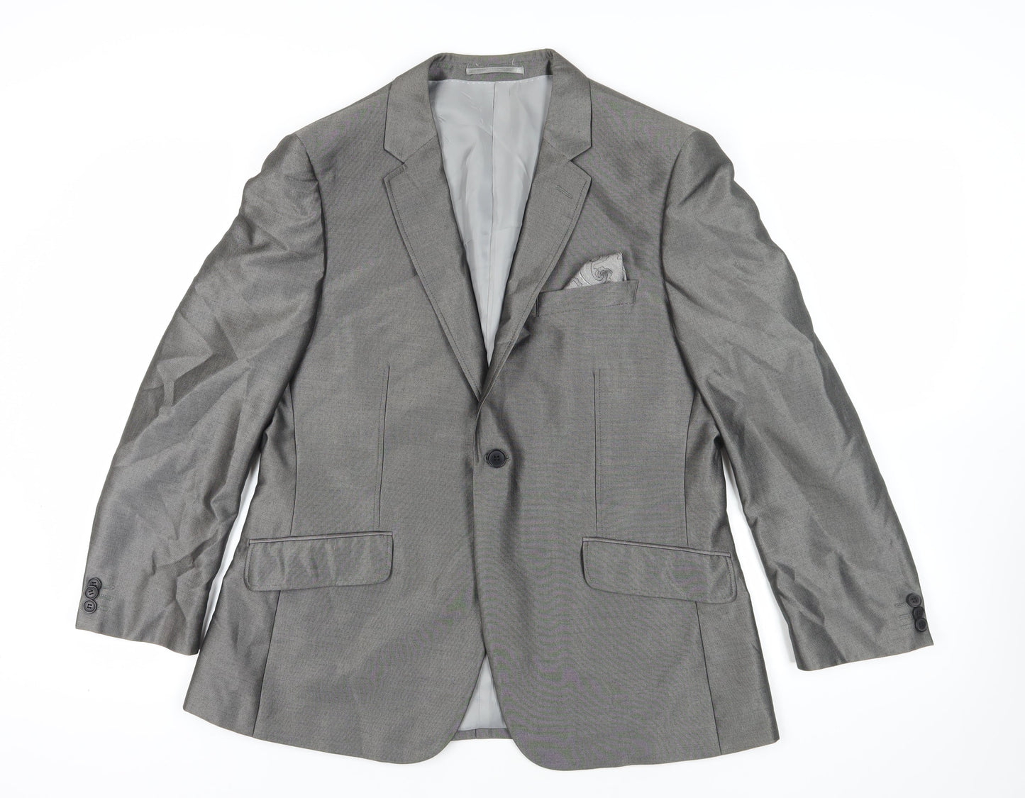 Mens UK Size 42 Fellini Regular Grey Suit Jacket