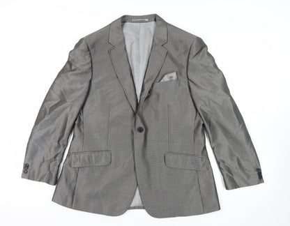 Mens UK Size 42 Fellini Regular Grey Suit Jacket