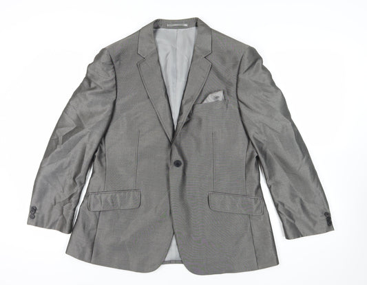 Mens UK Size 42 Fellini Regular Grey Suit Jacket