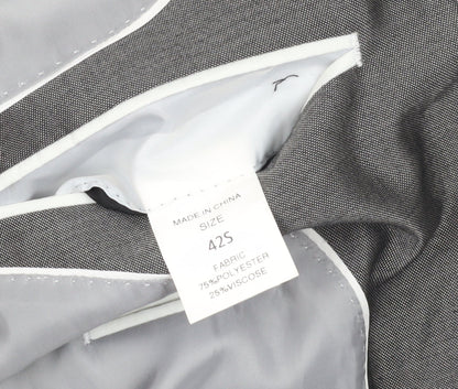 Mens UK Size 42 Fellini Regular Grey Suit Jacket