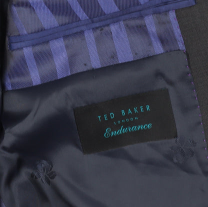 Mens UK Size 40 Ted Baker Regular Black Suit Jacket