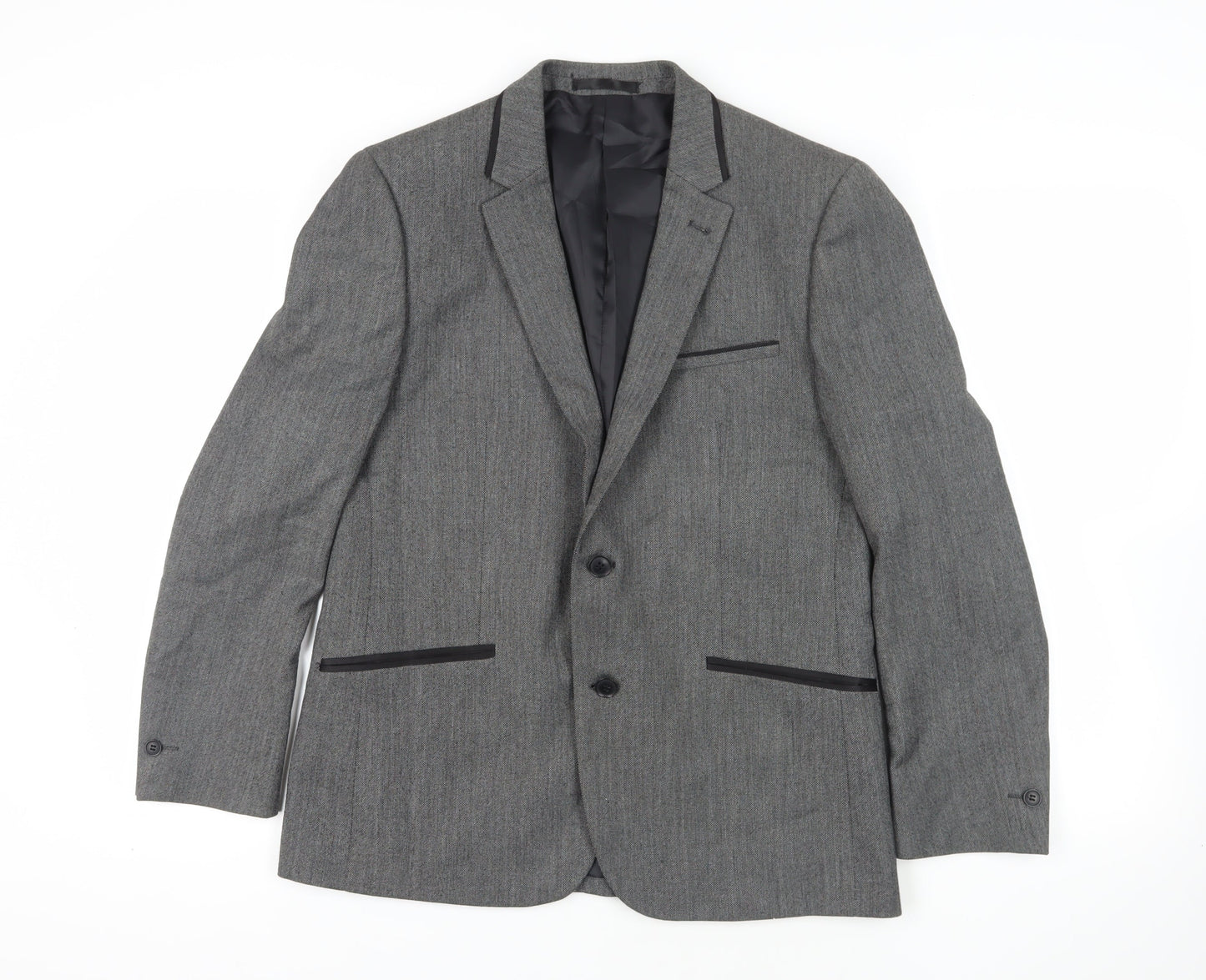 Mens UK Size M Fellini Regular Grey Suit Jacket