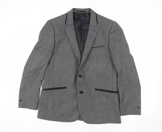 Mens UK Size M Fellini Regular Grey Suit Jacket