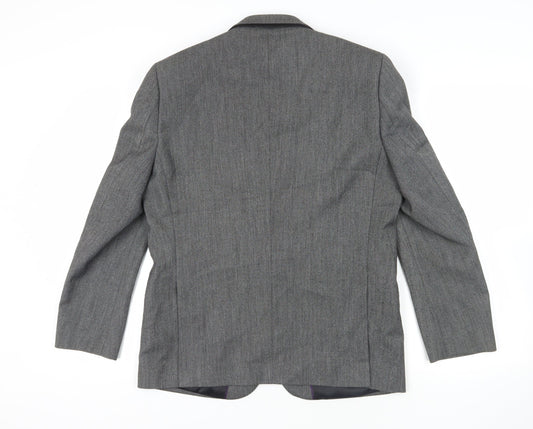 Mens UK Size M Fellini Regular Grey Suit Jacket