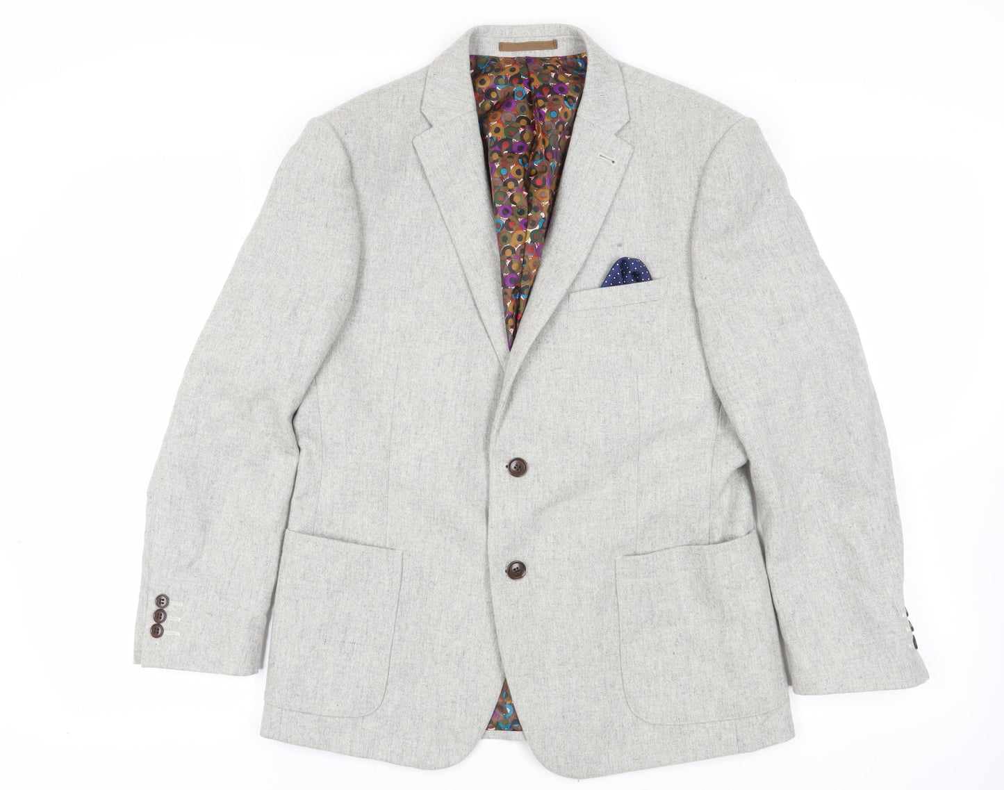 Mens UK Size M ONESIX5IVE Regular Grey Suit Jacket