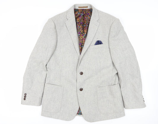 Mens UK Size M ONESIX5IVE Regular Grey Suit Jacket