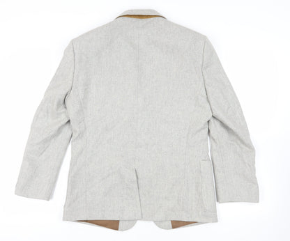 Mens UK Size M ONESIX5IVE Regular Grey Suit Jacket
