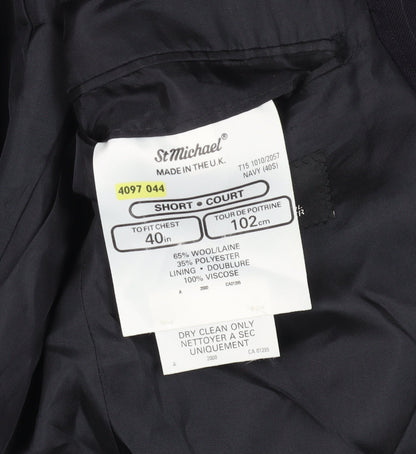 Mens UK Size M Marks and Spencer Regular Navy Suit Jacket