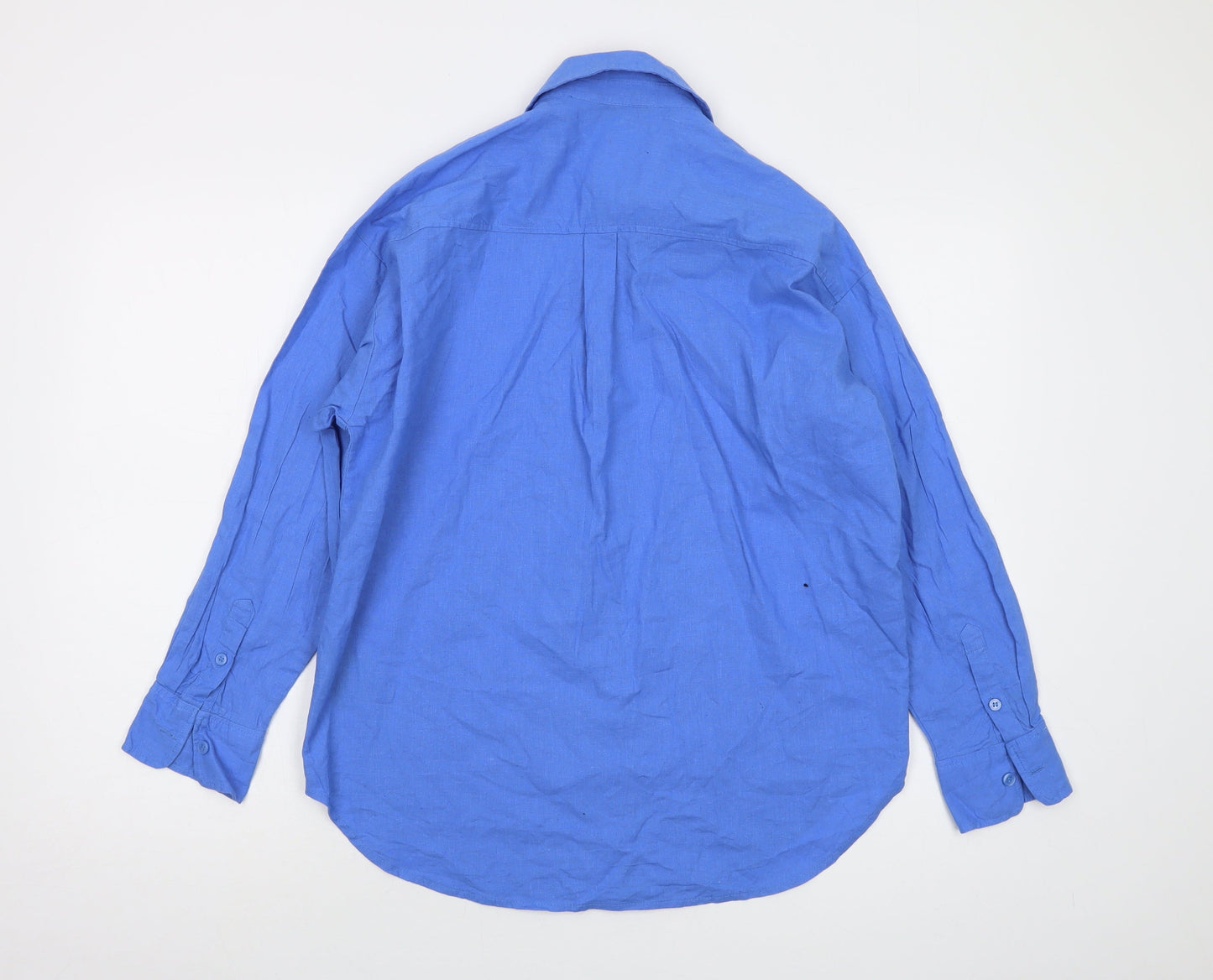 Womens UK Size XS Monki Blue Basic Button-Up