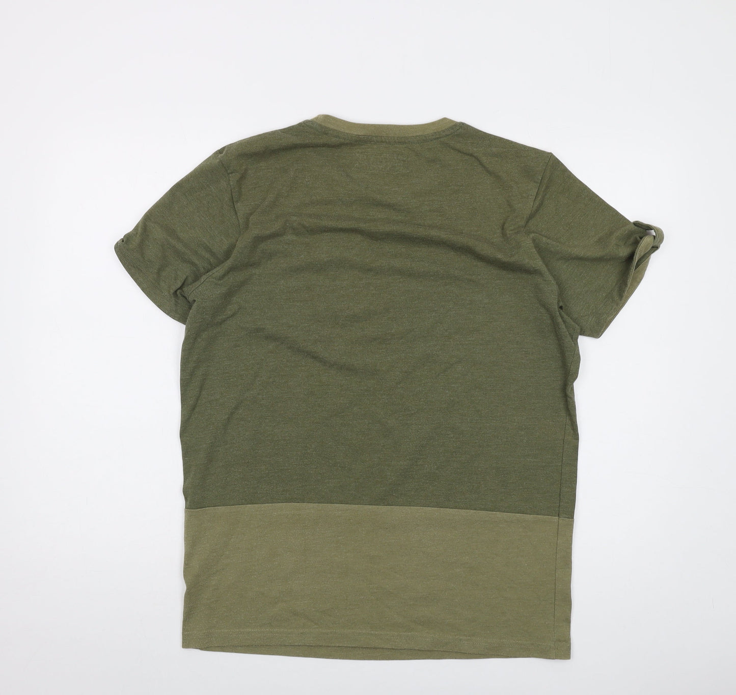 Nicholas Deakins Mens Green Cotton T-Shirt Size L Crew Neck