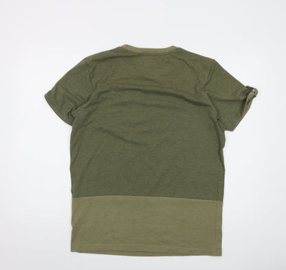 Nicholas Deakins Mens Green Cotton T-Shirt Size L Crew Neck