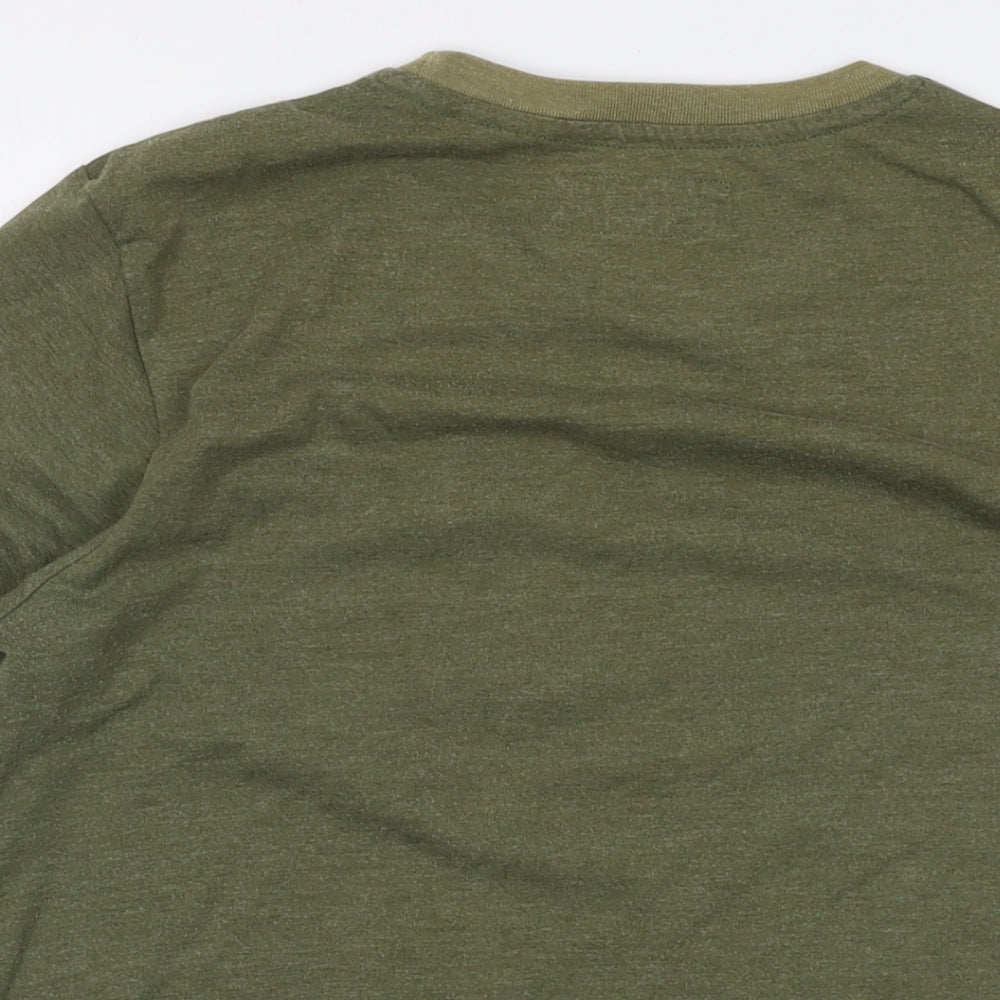 Nicholas Deakins Mens Green Cotton T-Shirt Size L Crew Neck
