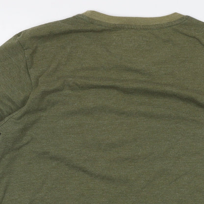 Nicholas Deakins Mens Green Cotton T-Shirt Size L Crew Neck