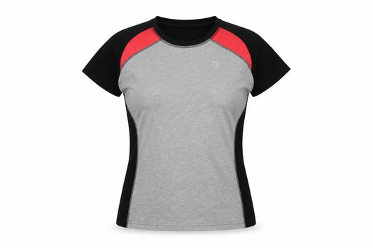 Training Zone Womens Black Cotton Basic T-Shirt Size 14 Round Neck Pullover