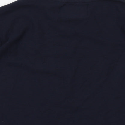 Soul Star Womens Blue Cotton Basic T-Shirt Size S Crew Neck
