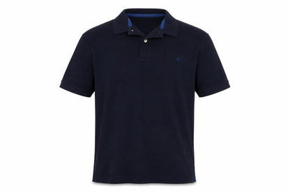 Cortefiel Mens Blue Cotton Polo Size M Collared Button