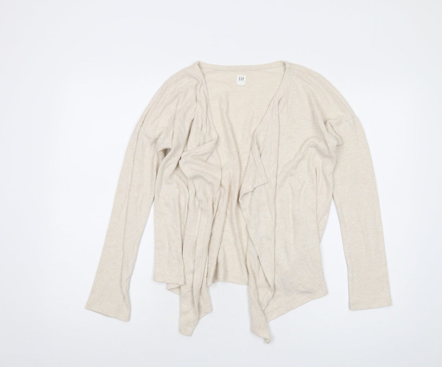 Gap Girls Beige V-Neck Vinyl Cardigan Jumper Size 12 Years
