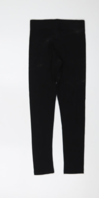 Friends Girls Black Cotton Jegging Trousers Size 11 Years Regular Pullover