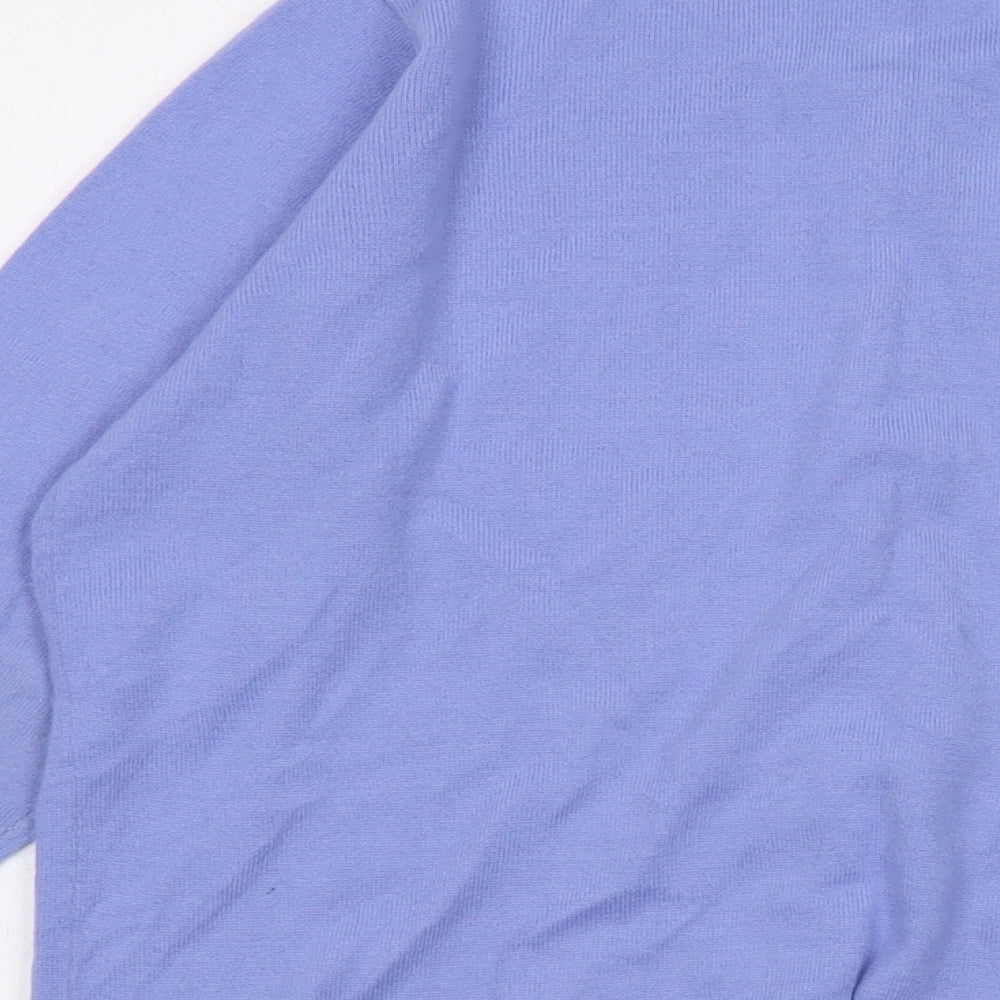 Womens UK Size 14 Isle Blue Cardigan Jumper