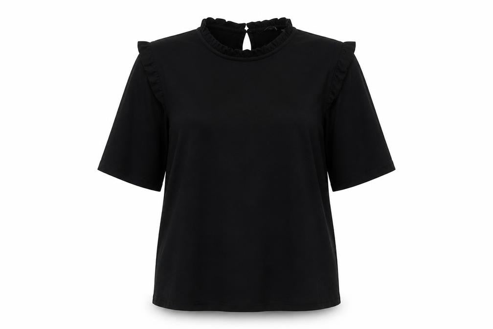 Womens UK Size XL b.young Black Basic Blouse